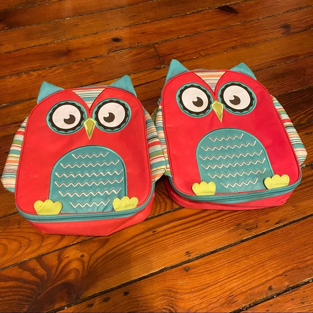 Thirty-One 31 Chill-icious Owl Thermal Lunch Tote Bag Lunchbox Two Twins Cooler
